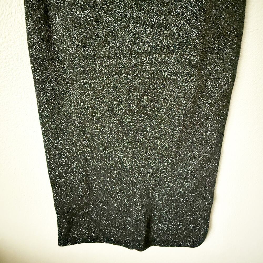 ABERCROMBIE & FITCH | Black Sweetheart Sparkle Strapless Dress | Size Large Tall - Picture 6 of 10